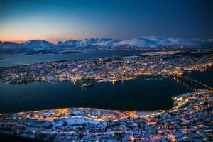 tromso landscape night