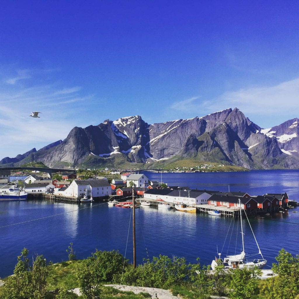 Eliassen Rorbuer quay in Hamnøy, Lofoten, Norway