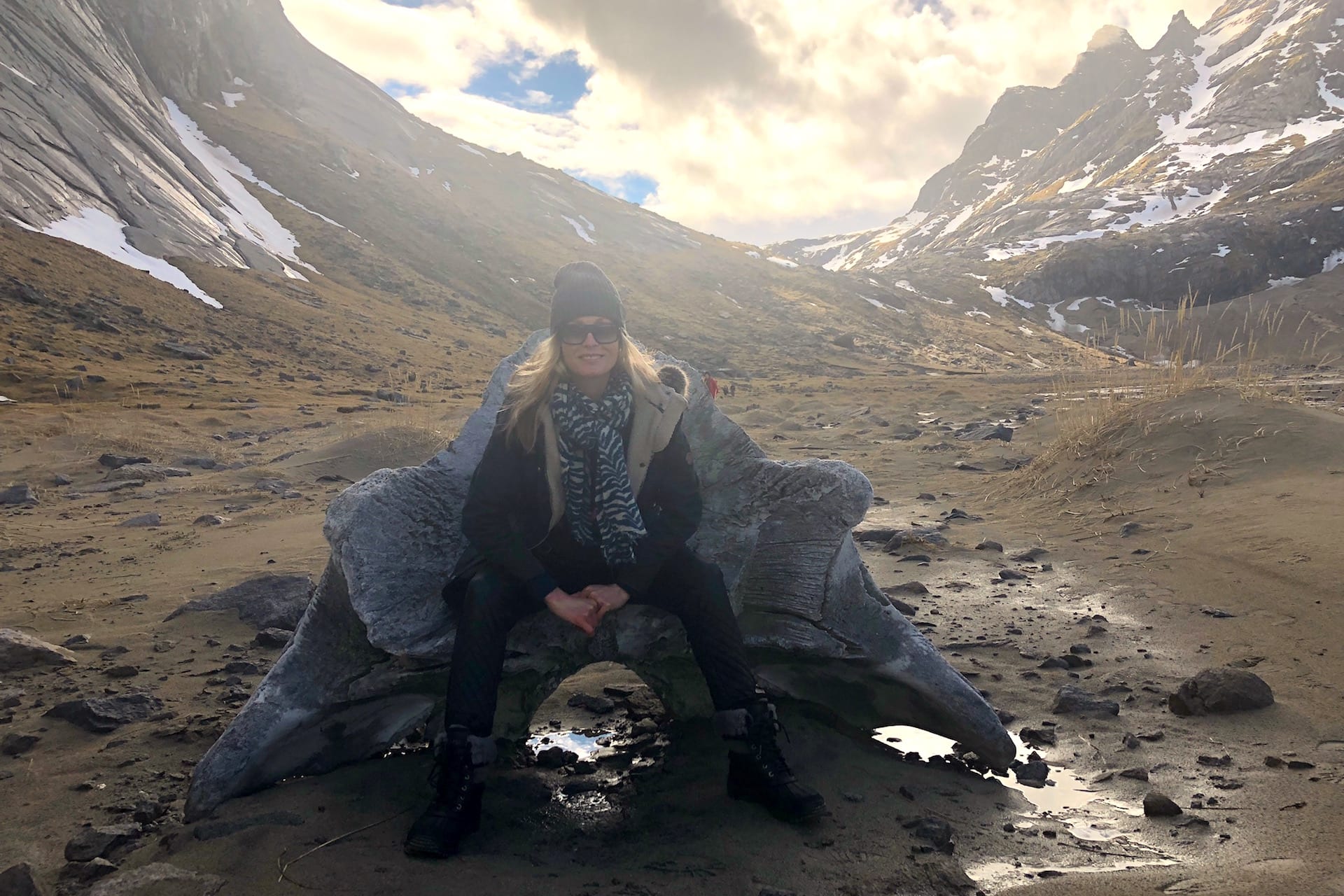 Whale bone in Bunes Beach, Vindstad, Lofoten Islands, Norway