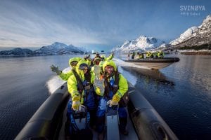 selfie on rib boat during rib sea eagle safari trollfjord svolvær norway