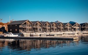 Hamn i Senja Apartments Norway blue sky